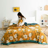 Sol Reversible Floral Cotton Quilt - Boho Bedspread
