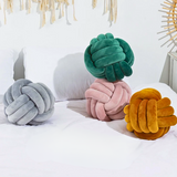 Knut Velvet Knot Cushion - Decorative Sofa & Bed Pillow