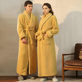 Fleece Dressing Gown - Soft Unisex Bathrobe with Pockets