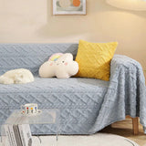 Cloud Nine Waffle Couch Cover - Plush Velvet Sofa Throw