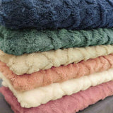 Cloud Nine Waffle Couch Cover - Plush Velvet Sofa Throw