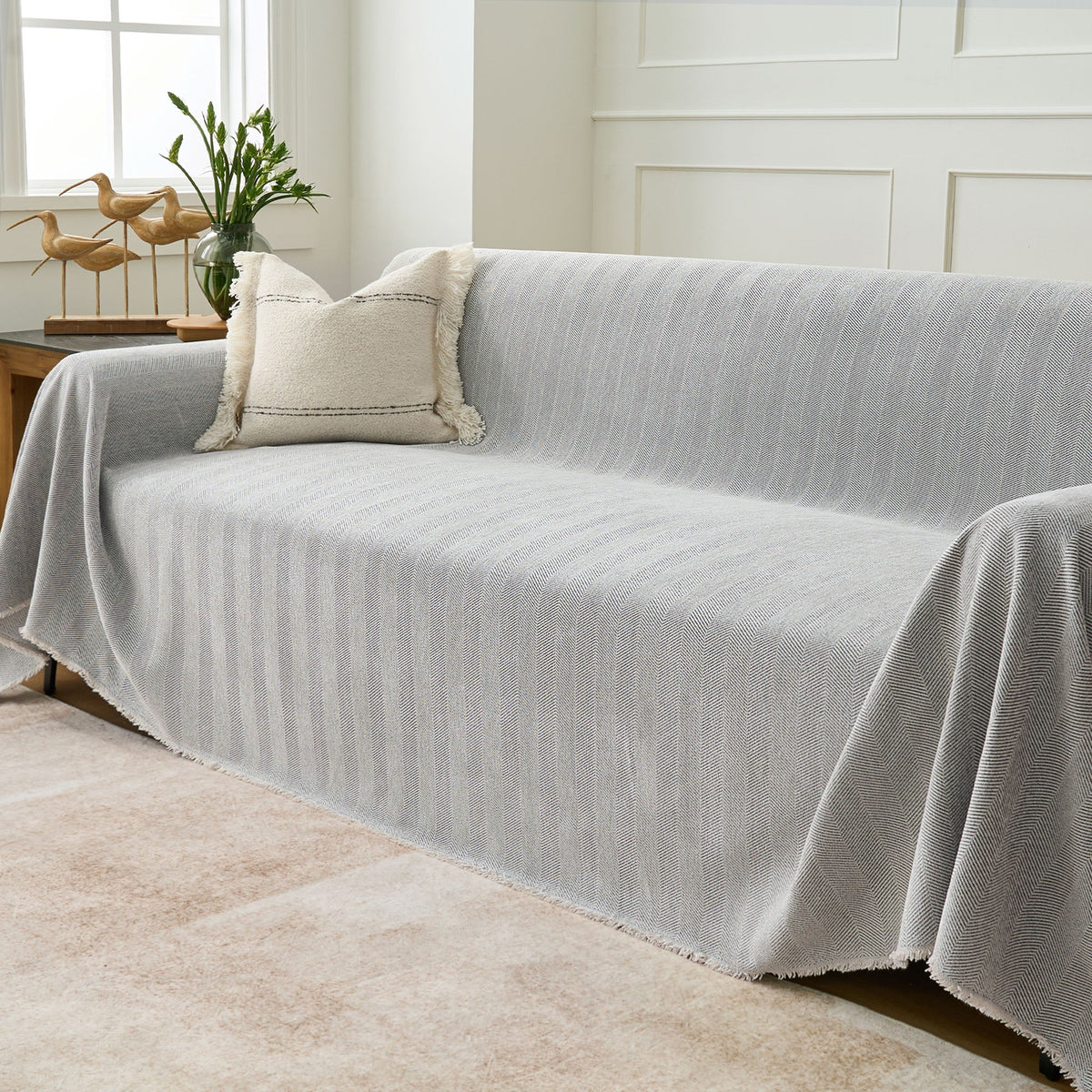 Durable Pet Friendly Herringbone Sofa/Couch Cover