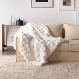 CloudFur Throw Blanket - Plush Faux Fur Sofa & Bed Throw