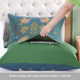 Songbird Cotton Pillowcases - Boho Bird Print, Set of 2
