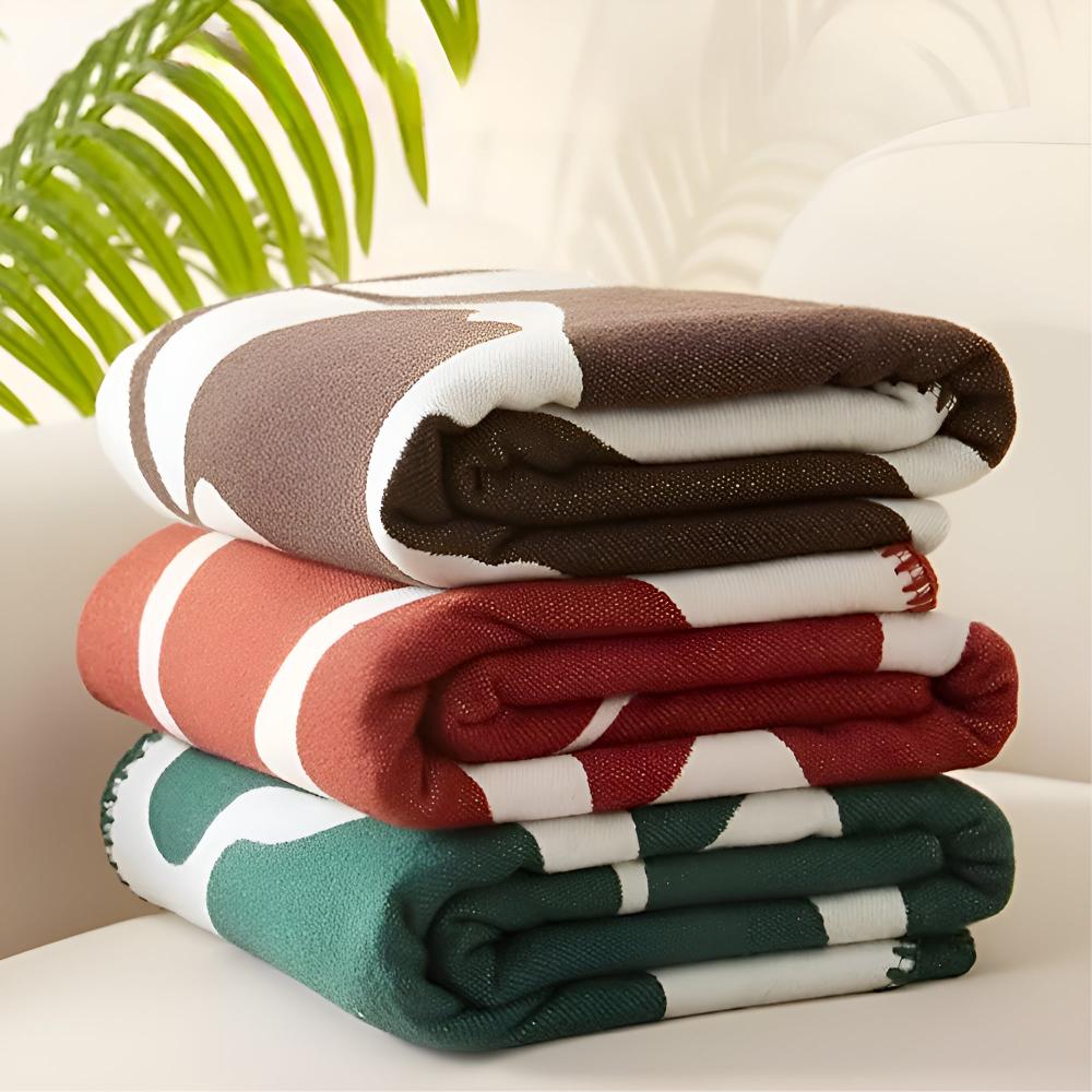 Konst Abstract Throw Blanket - Lightweight Sofa Throw