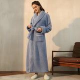 CosyWrap Coral Fleece Bathrobe - Unisex Dressing Gown