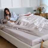 ShedShield Bamboo Fitted Sheet - Pet Hair Repellent for Dogs/Cats Family