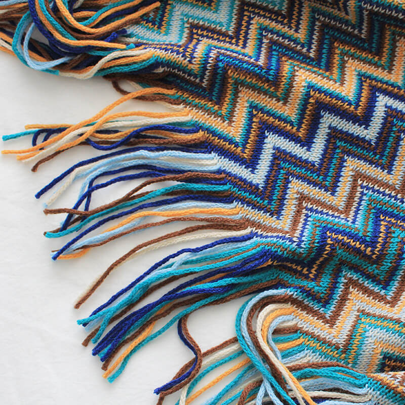 Glad Striped Throw Blanket with Tassels - Sofa Throw