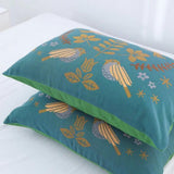 Songbird Cotton Pillowcases - Boho Bird Print, Set of 2
