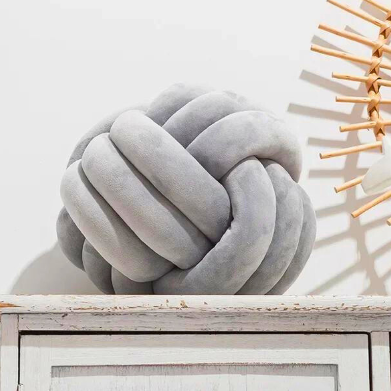 Knut Velvet Knot Cushion - Decorative Sofa & Bed Pillow