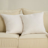 SofaRefresh Cushion Covers - Quilted Throw Pillow Set of 2
