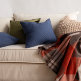 SofaRefresh Cushion Covers - Quilted Throw Pillow Set of 2