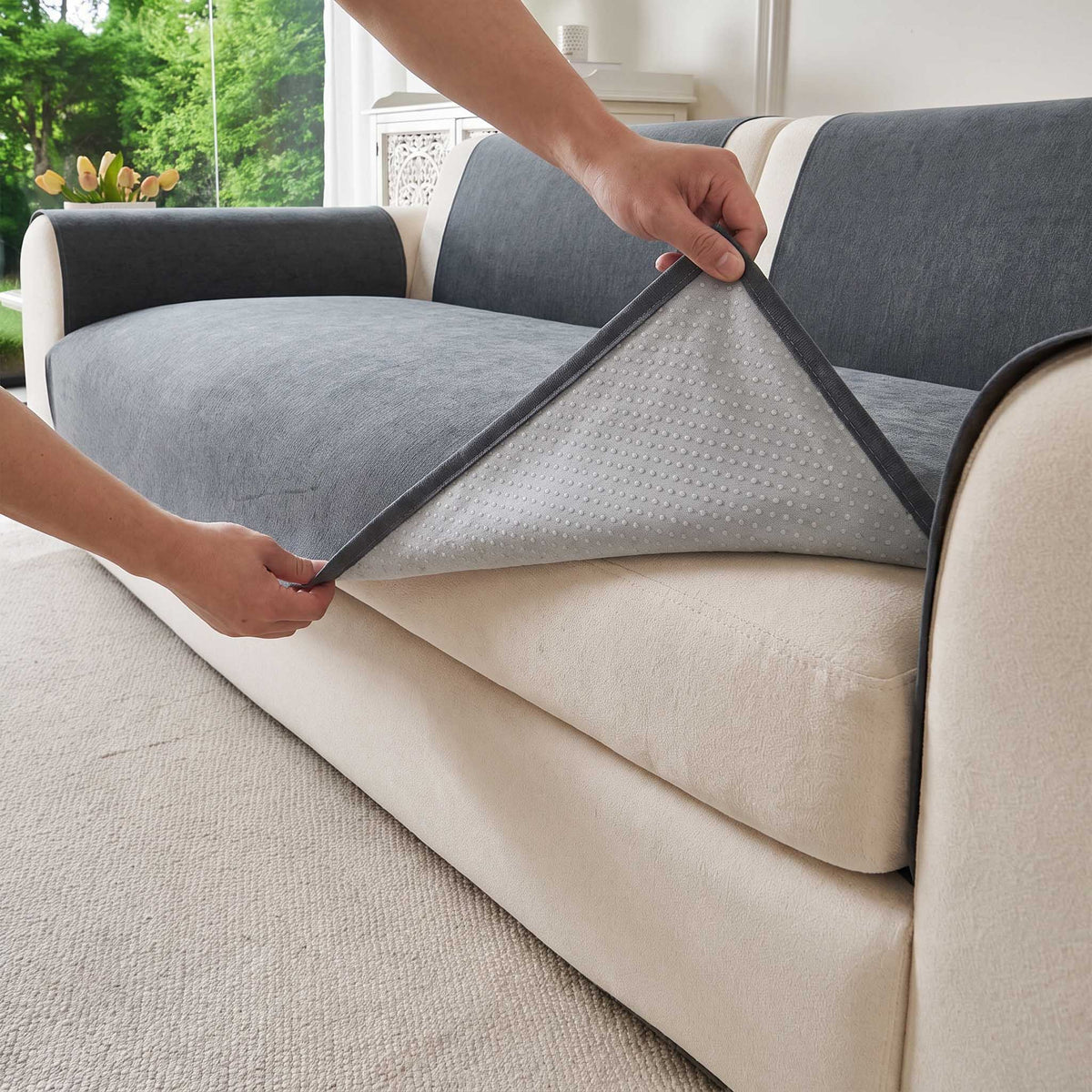 CleanEasy Sofa Cover - Non-Slip Chenille Couch Protector