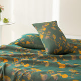 Lund Reversible Jacquard Quilt - Ginkgo Bed Cover