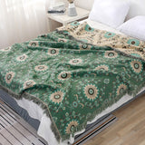 Vika Reversible Cotton Sofa Cover - Couch Throw Blanket