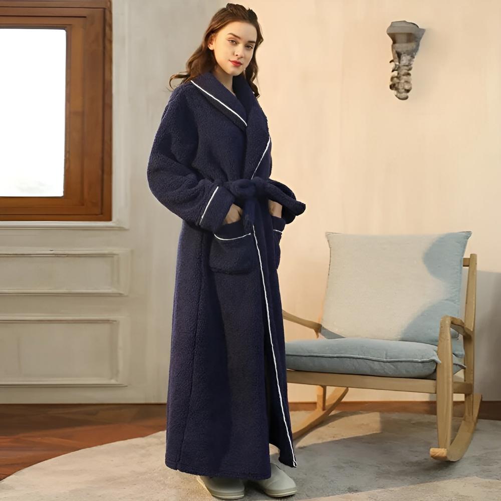 CosyWrap Coral Fleece Bathrobe - Unisex Dressing Gown