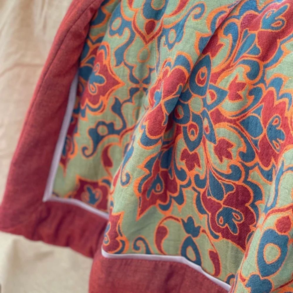 Heirloom Bloom Cotton Gauze Summer Blanket - Boho Bedspread