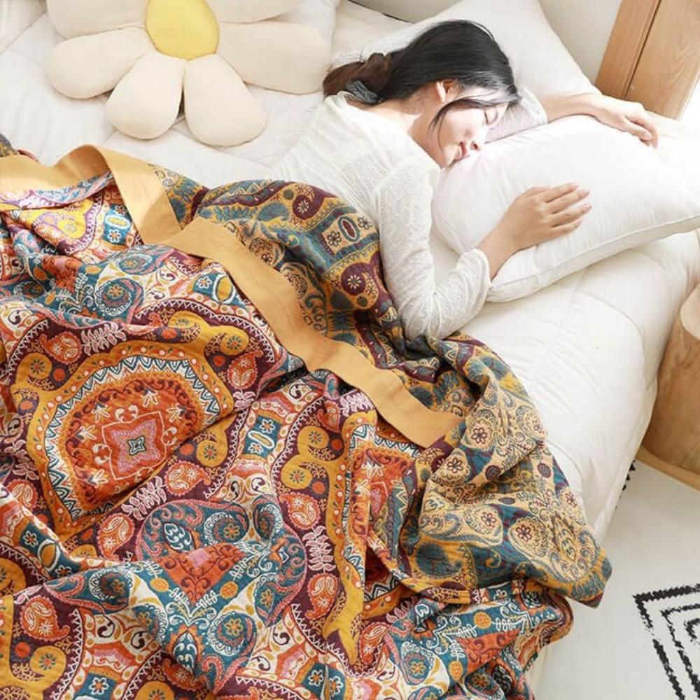 Lightweight Summer Blanket - Breathable Cotton Bedspread
