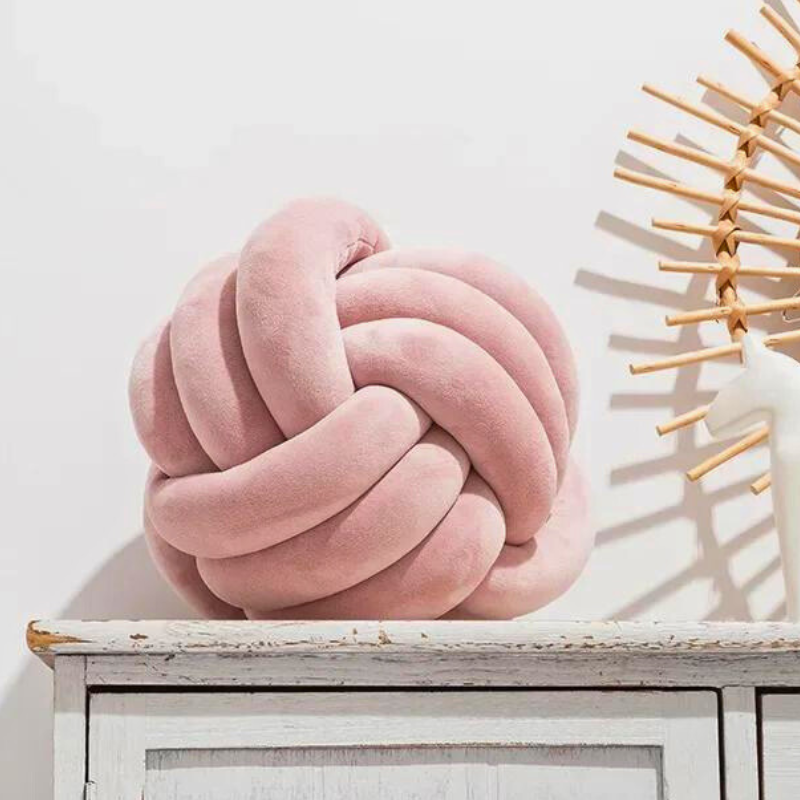 Knut Velvet Knot Cushion - Decorative Sofa & Bed Pillow