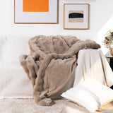 CloudFur Throw Blanket - Plush Faux Fur Sofa & Bed Throw