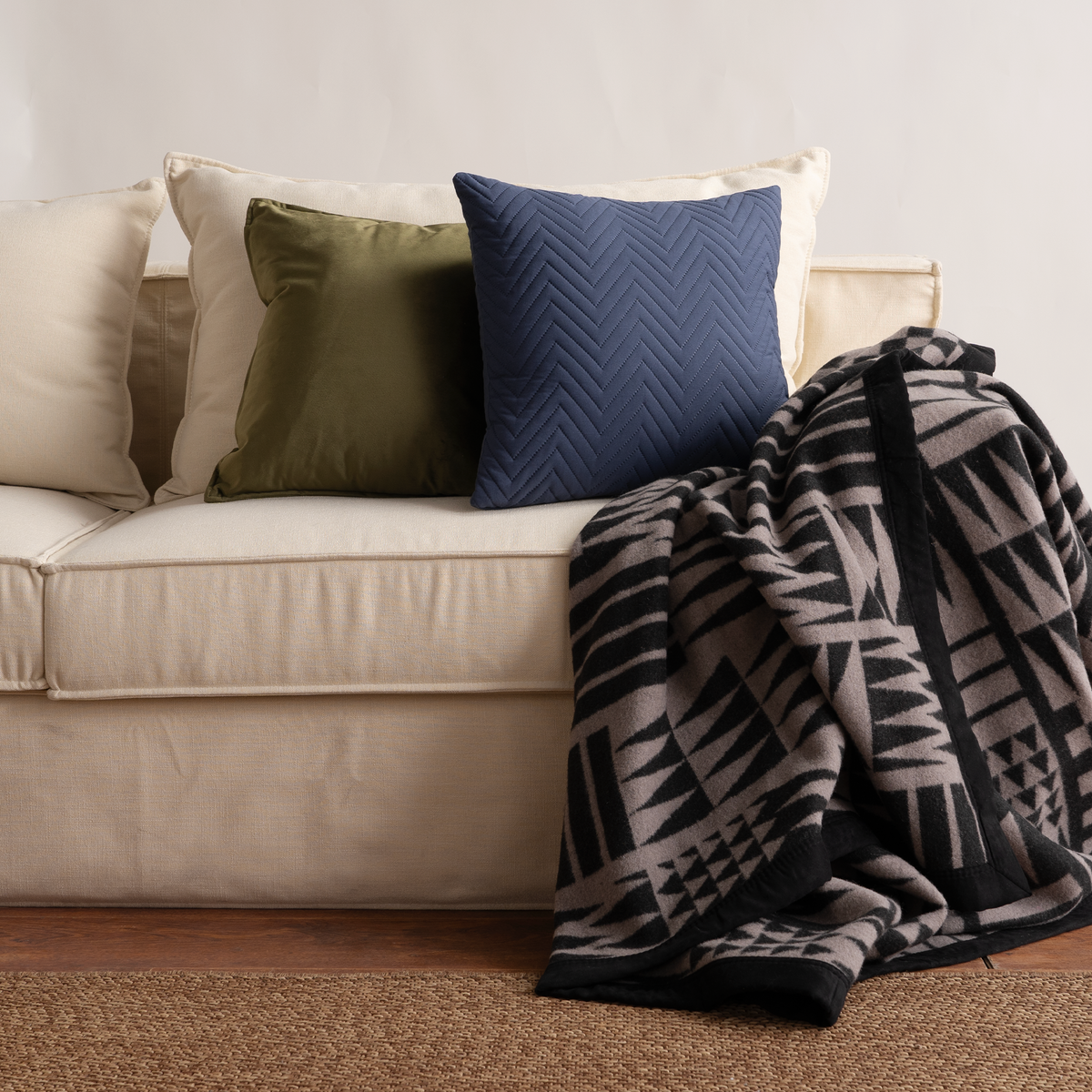 SofaRefresh Cushion Covers - Quilted Throw Pillow Set of 2