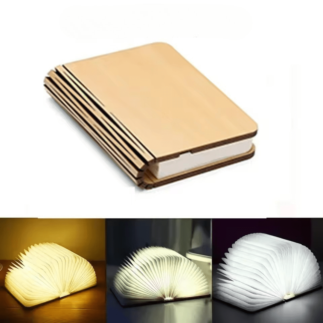 Lumi Foldable Book Lamp - Rechargeable Bedside Light