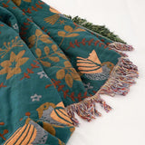 Fugl Reversible Bird Quilt - Scandinavian Bedspread