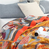 Tukan Reversible Cotton Quilt - Toucan Print Kids Bedspread