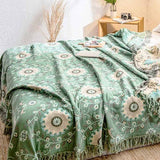 Vika Reversible Cotton Sofa Cover - Couch Throw Blanket