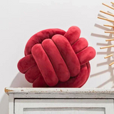 Knut Velvet Knot Cushion - Decorative Sofa & Bed Pillow