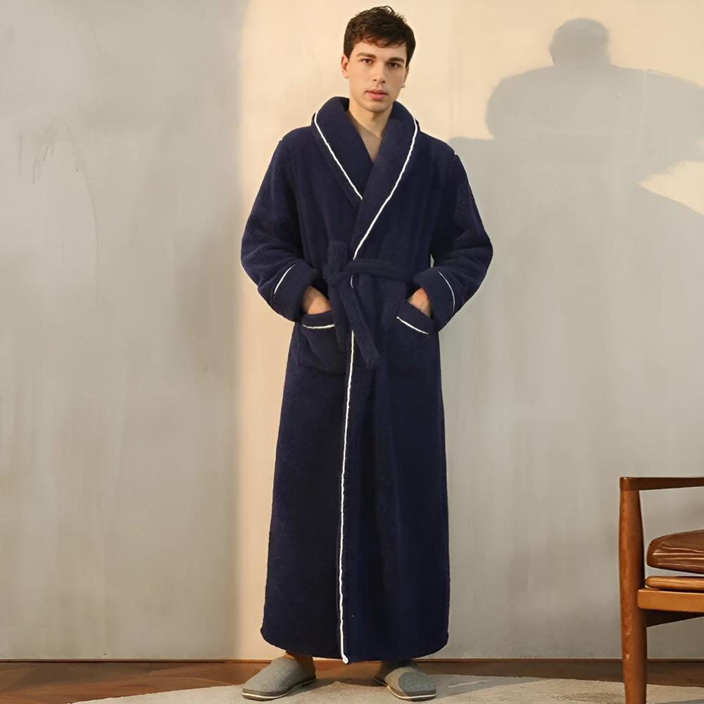 CosyWrap Coral Fleece Bathrobe - Unisex Dressing Gown