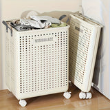 Foldable Laundry Basket with Wheels - Rolling Hamper