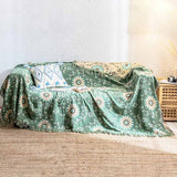 Vika Reversible Cotton Sofa Cover - Couch Throw Blanket