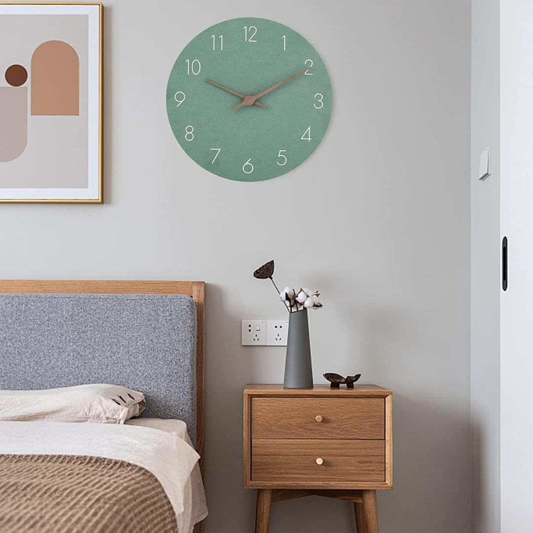 Nork Silent Wooden Wall Clock - Living Room & Office