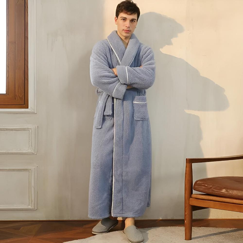 CosyWrap Coral Fleece Bathrobe - Unisex Dressing Gown