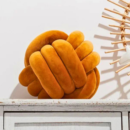 Knut Velvet Knot Cushion - Decorative Sofa & Bed Pillow
