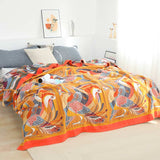 Tukan Reversible Cotton Quilt - Toucan Print Kids Bedspread