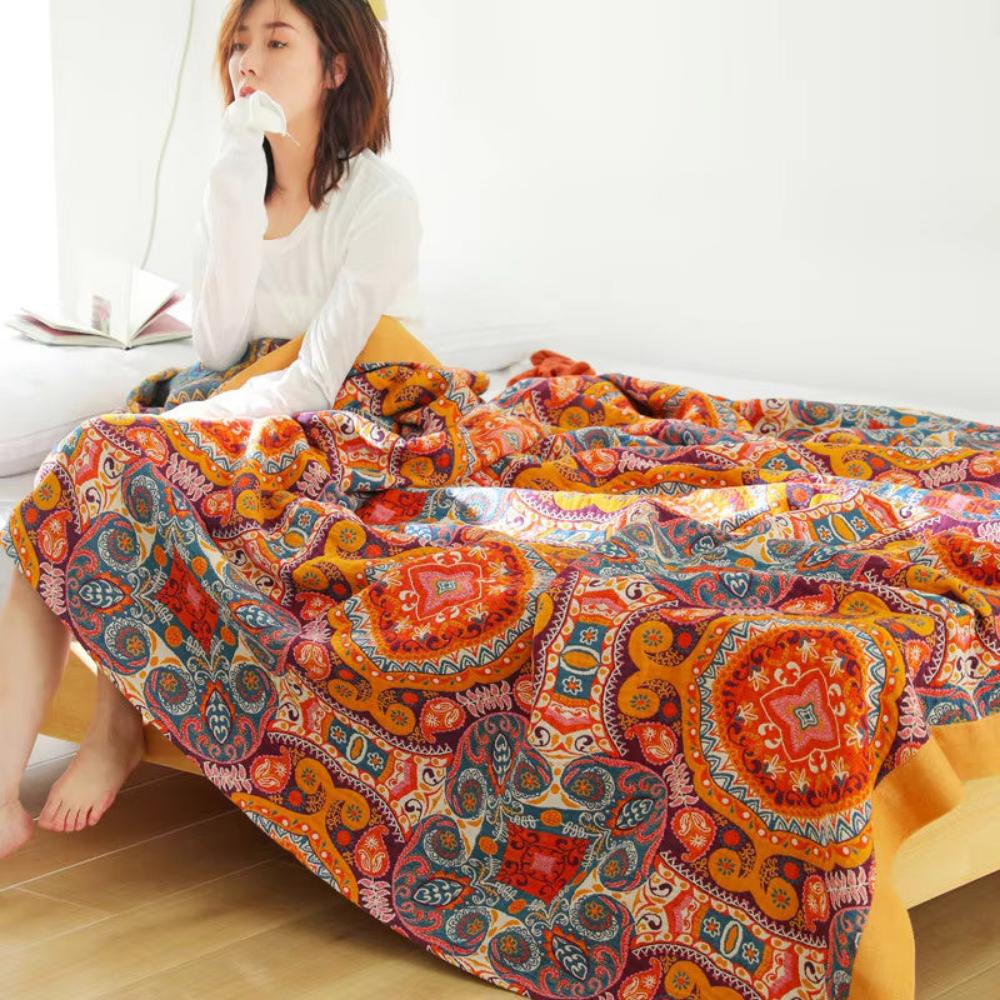 Lightweight Summer Blanket - Breathable Cotton Bedspread