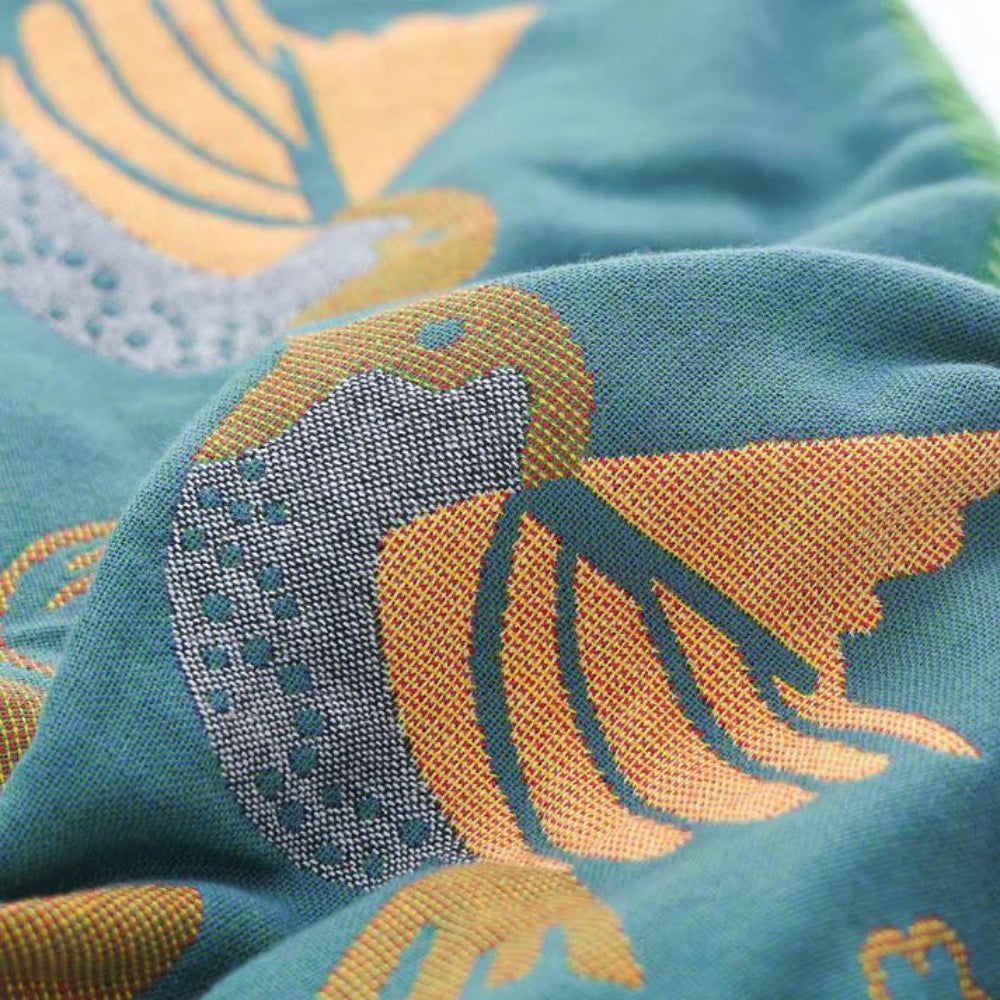 Songbird Cotton Pillowcases - Boho Bird Print, Set of 2