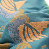 Songbird Cotton Pillowcases - Boho Bird Print, Set of 2