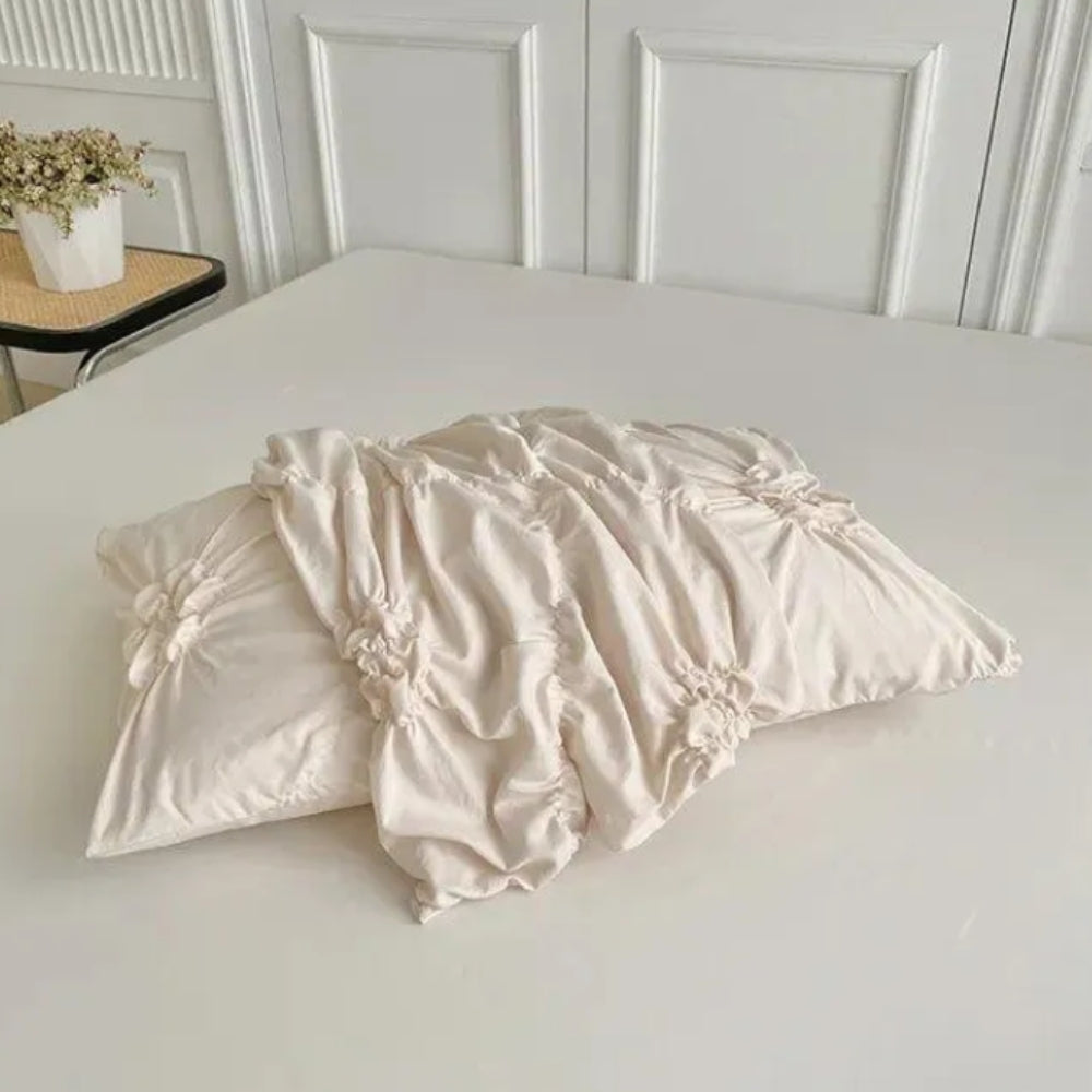 Pinch Pleat Quilt Cover Set - Floral Doona Cover