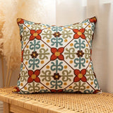 Embroidered Cushion Cover - Vintage Floral Pillow Cover