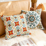 Embroidered Cushion Cover - Vintage Floral Pillow Cover