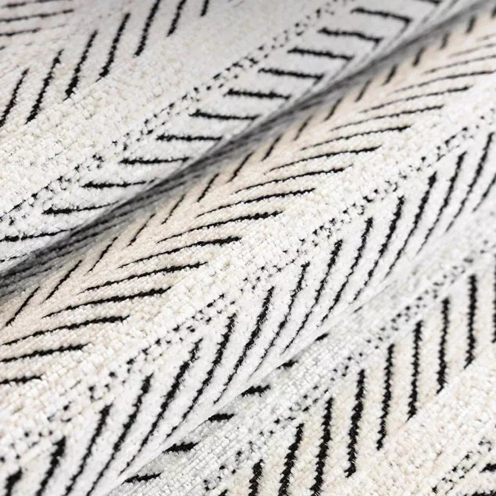 Scalloped Couch Cover - Herringbone Non-Slip Sofa Protector