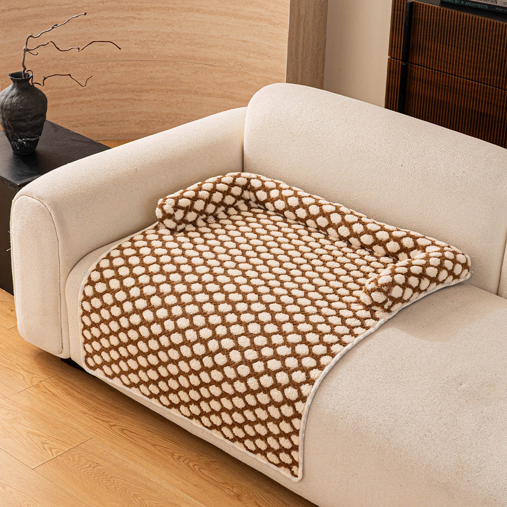SofaSaver Pet Bed - Plush Bolster Couch Bed for Cats & Dogs
