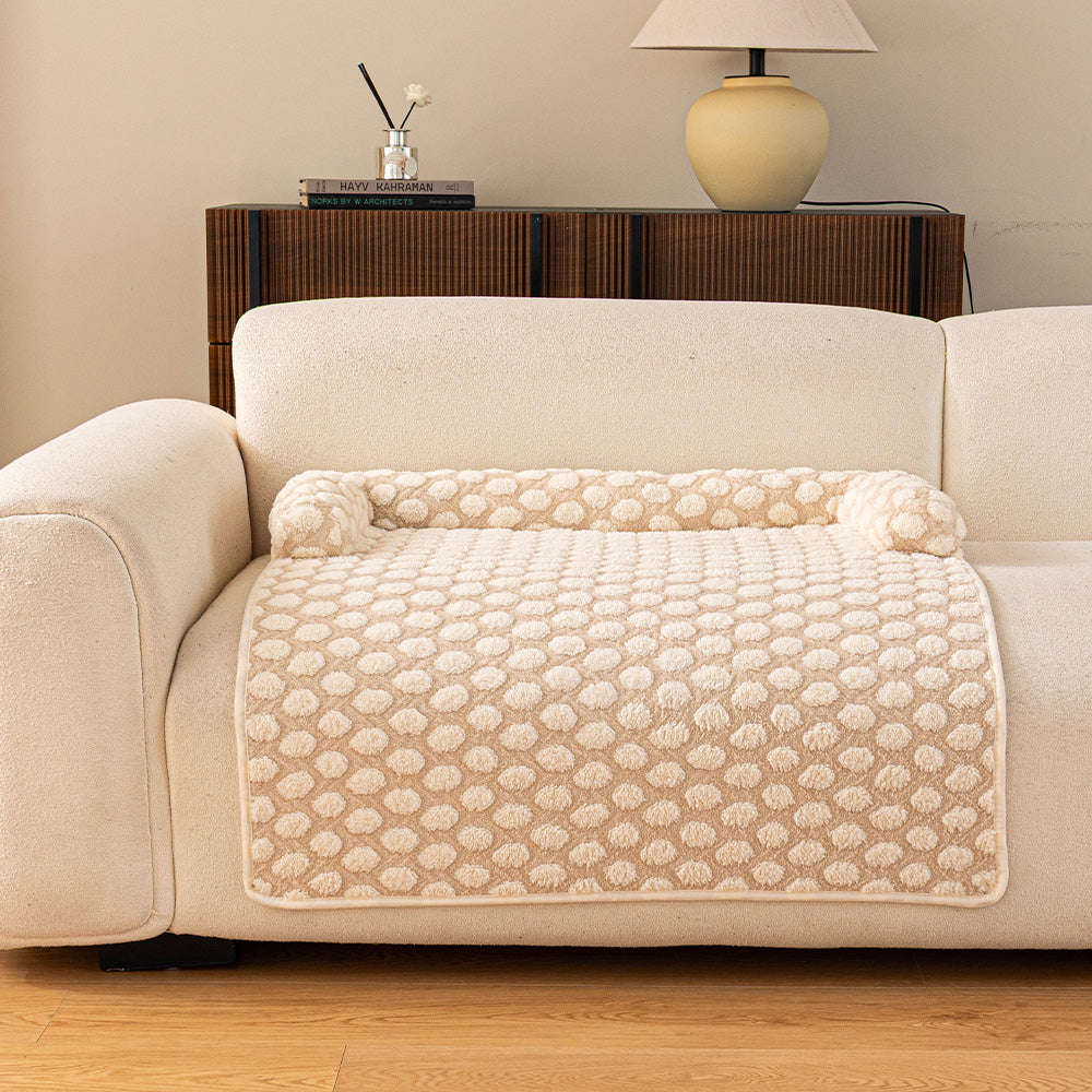 SofaSaver Pet Bed - Plush Bolster Couch Bed for Cats & Dogs