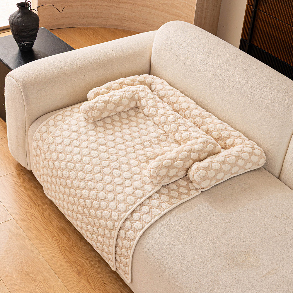 SofaSaver Pet Bed - Plush Bolster Couch Bed for Cats & Dogs