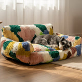 SnugSofa Pet Bed - Plush Bolster Sofa Bed for Cats & Dogs