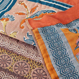 Cotton Throw Blanket - Sunburst Print All-Season Bedspread
