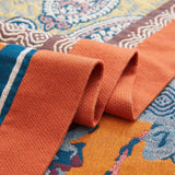 Cotton Throw Blanket - Sunburst Print All-Season Bedspread
